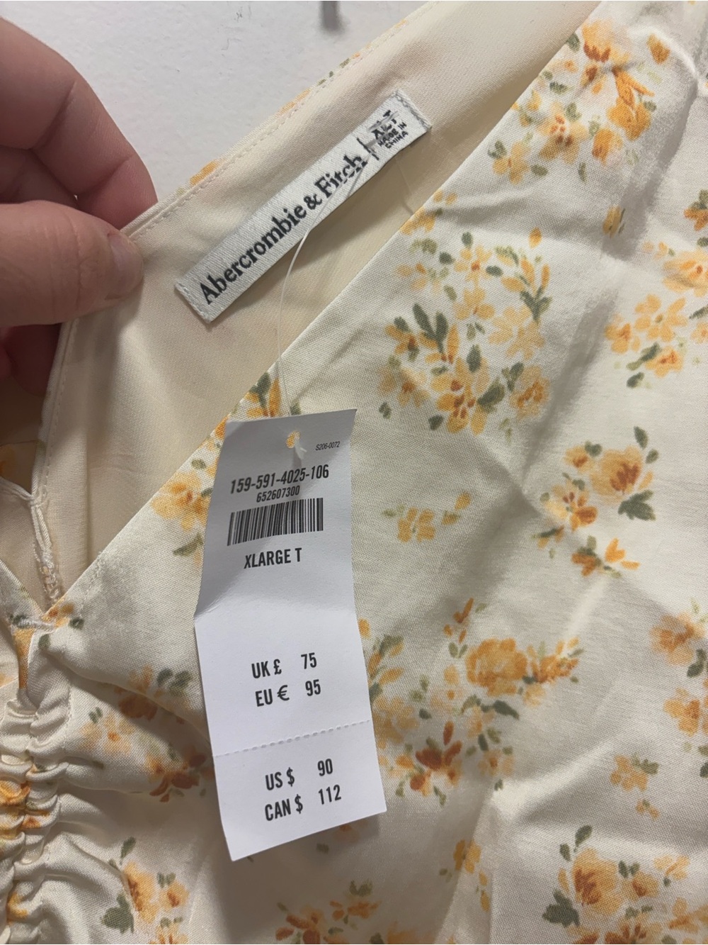 Abercrombie Satin Floral Cutout Dress - Picture 3 of 6